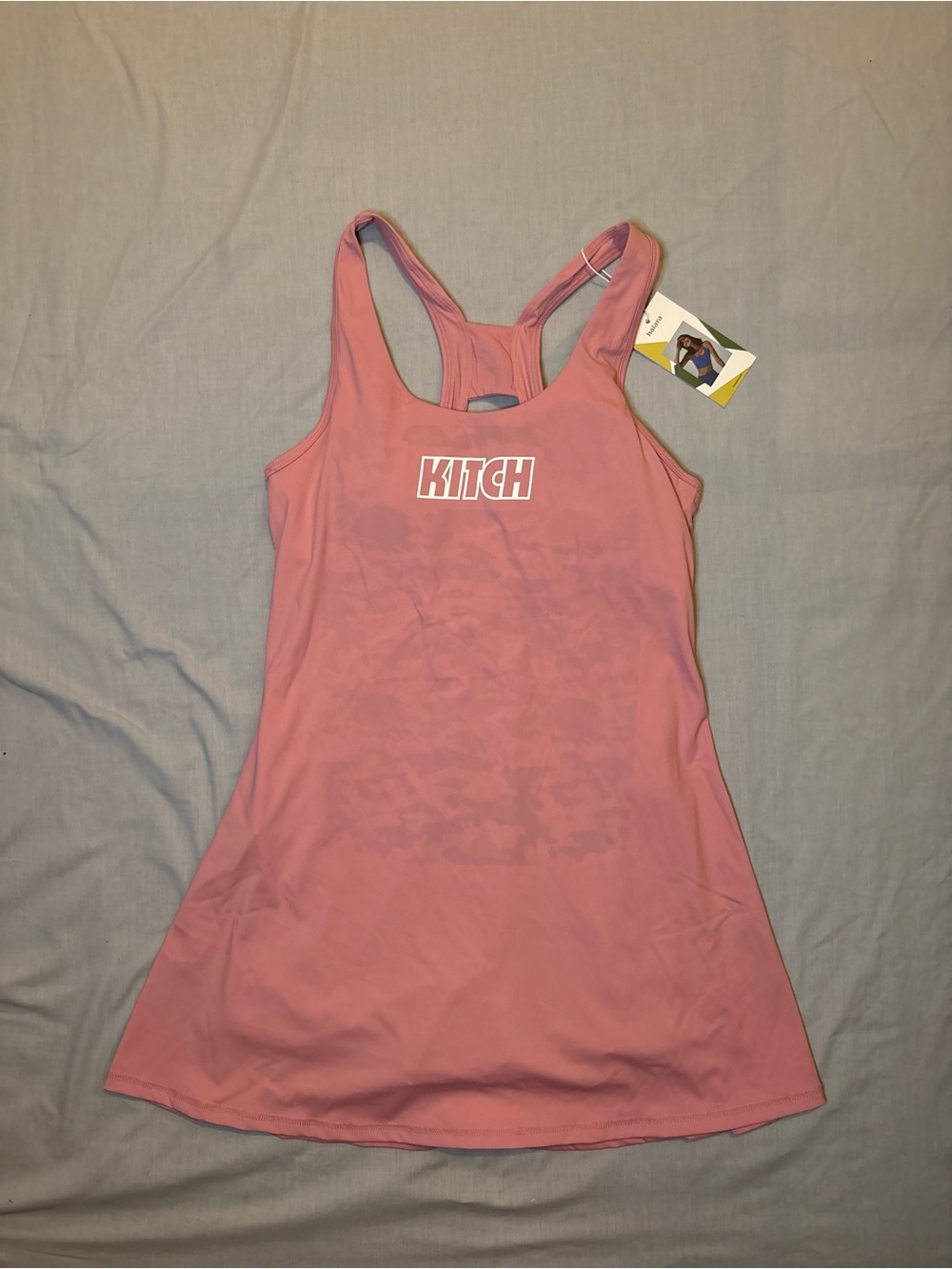 Halara Kitch Rose Pink Racerback Tank Top Size Medium